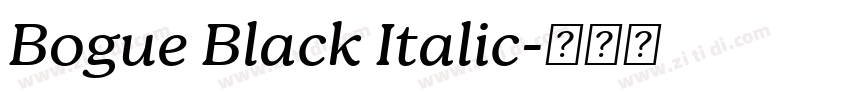 Bogue Black Italic字体转换